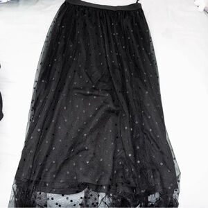 SHEIN Black Maxi A-Line Skirt for Cocktail